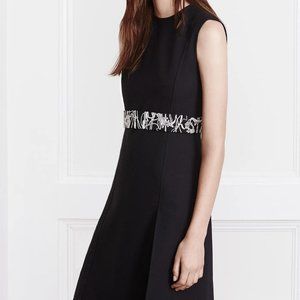 Jason Wu Black Dress with Embroidery Belt - Size 2
